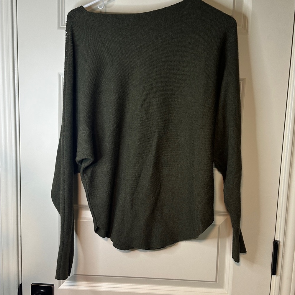 Vila Milano Green Sweater With Rhinestones, Medium, PTP 21 - Picture 6 of 7